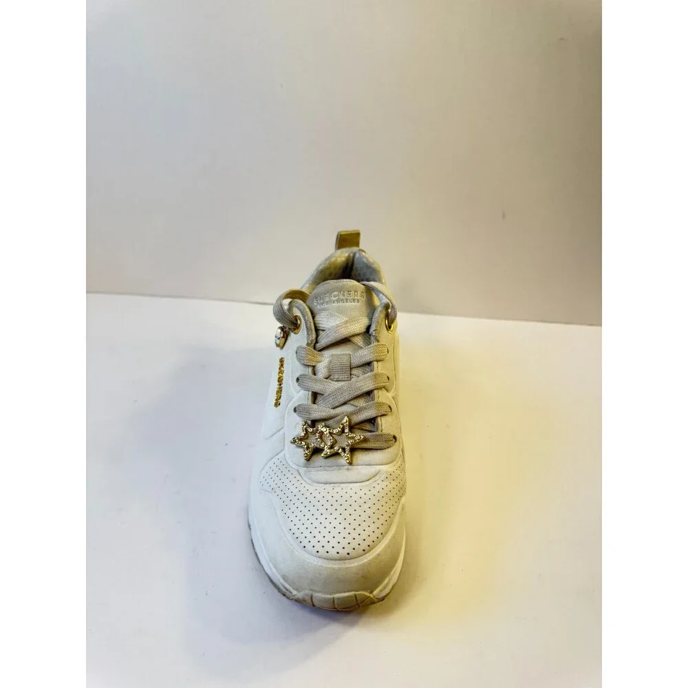 Skechers Girls Like Sneakers White Leather US 2 Youths